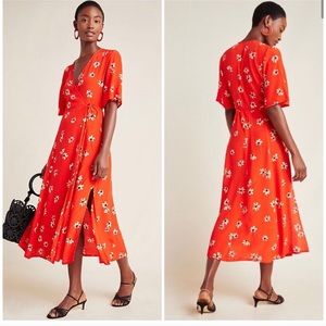 Faithfull Anthropologie Rivera Midi Dress